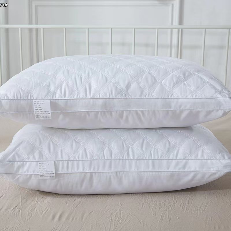 七星级酒店高弹护颈枕芯羽丝枕头