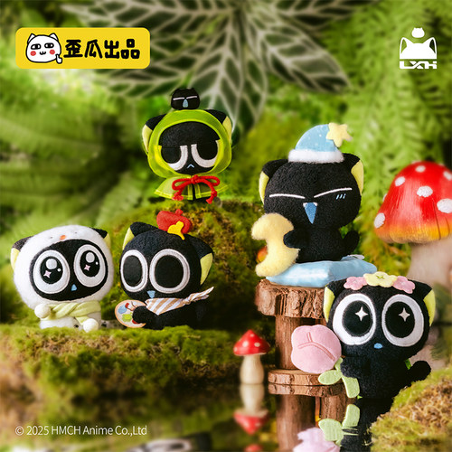 罗小黑丨歪瓜出品合作 四季之旅毛绒挂件盲盒可爱毛绒公仔玩偶