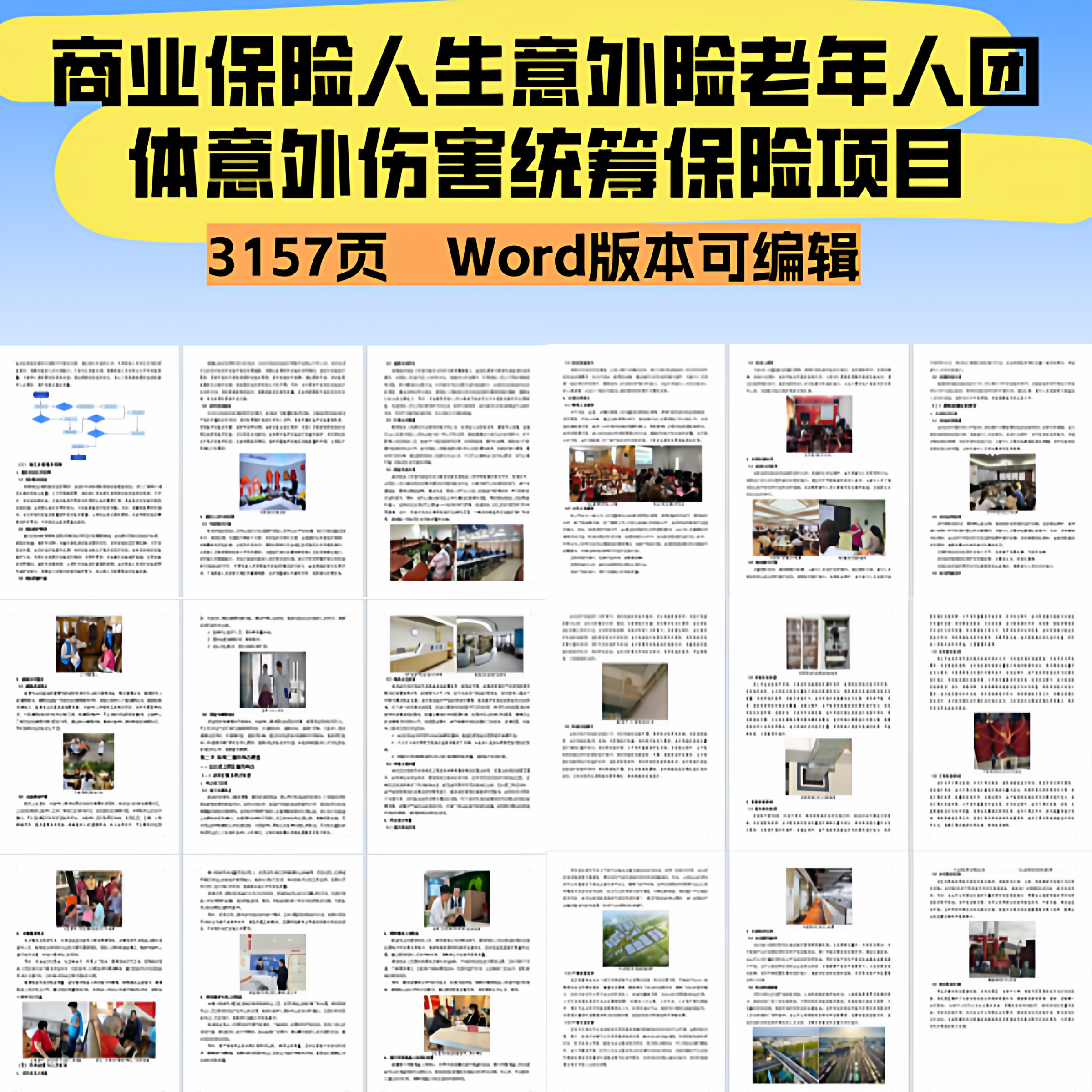 商业保险人生意外险老年人团体意外伤害统筹保险项目投标文件