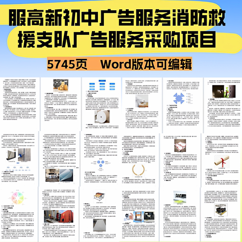 服高新初中广告服务消防救援支队广告服务采购项目投标文件
