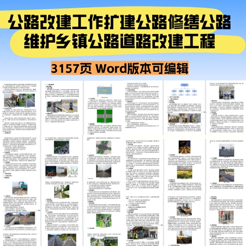 公路改建工作扩建公路修缮公路维护乡镇公路道路改建工程投标文件