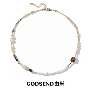 【周深同款】Godsend由米虎眼石天然淡水珍珠项链女锁骨链颈链女