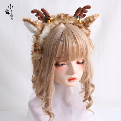 圣诞节发箍秋冬麋鹿斑点KC鹿角