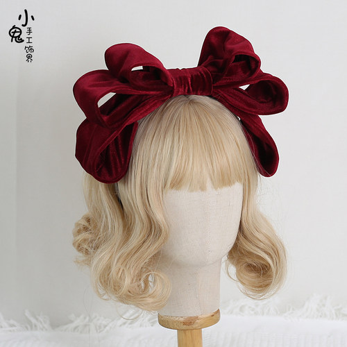 洛丽塔发箍丝绒优雅大款蝴蝶结