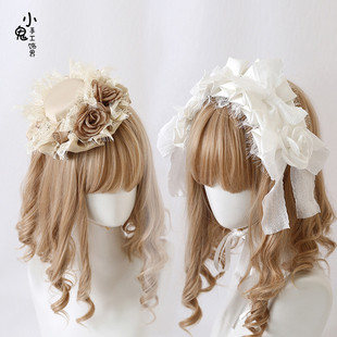 三周年手作小物Lolita头饰doll蝴蝶结发带KC哥特黑礼帽圆舞曲发饰