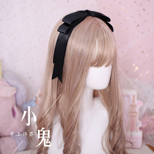 日系少女手工超大发箍DIY蝴蝶结发饰头饰萝莉洛丽塔萌娘COS头箍