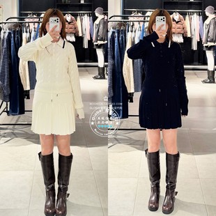 SLY国内代购 半身裙子030IAR73 25冬 上衣 3111 翻领针织套装 特价