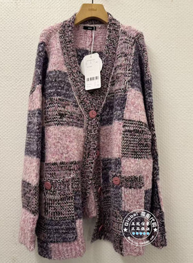 INITIAL国内代购 25冬女V领宽松时尚针织开衫25WYTFMCVV825不退换