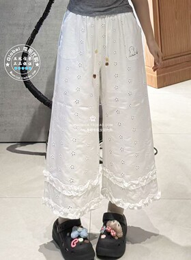 MOUSSY国内代购 26春夏 松紧腰九分系绳休闲裤子女 028JSZ01-1017