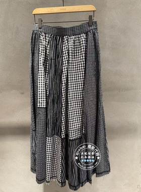 INITIAL国内代购 26春 女高腰拼接格纹半身裙26SKTFMCVV553不退换