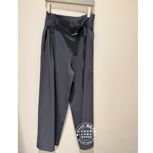 纯色高腰腰带简约直筒百搭休闲裤 7210706A1 2026夏 NUTS国内代购