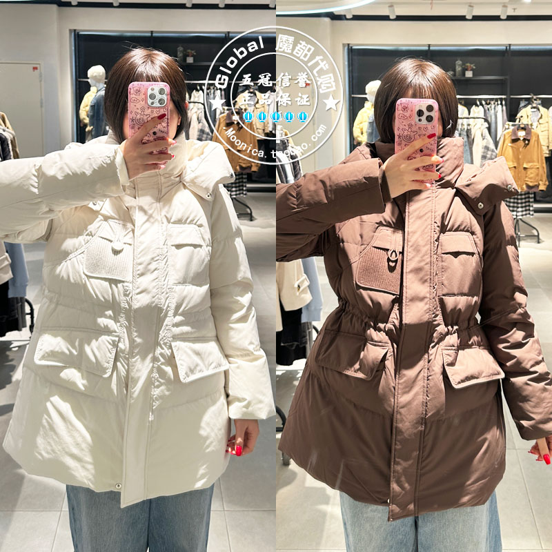 MOUSSY日系宽松连帽羽绒服外套女