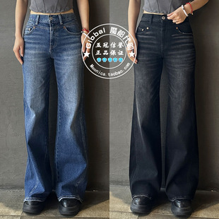 特价 MOUSSY代购 24秋 日系高腰百搭微喇叭牛仔裤 028HAA12-1611