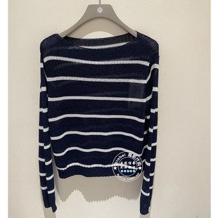 NUTS国内代购 2026春 圆领条纹宽松休闲百搭针织衫7130540A1