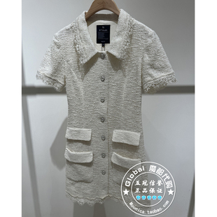 MOFAN/摩凡 国内代购 25春夏 蕾丝边翻领短袖连衣裙 MBL562128