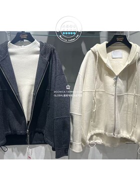 特价 MOUSSY国内代购 25秋冬 复古连帽针织大衣外套028IAC30-1093