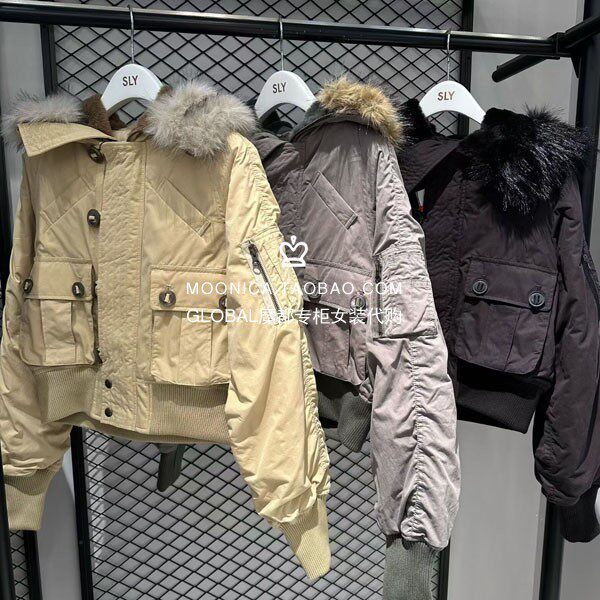 SLY日系百搭连帽棉服女秋冬外套
