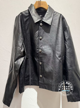 INITIAL国内代购 26春 女纯色翻领时尚皮外套26SJKFMCVV524不退换