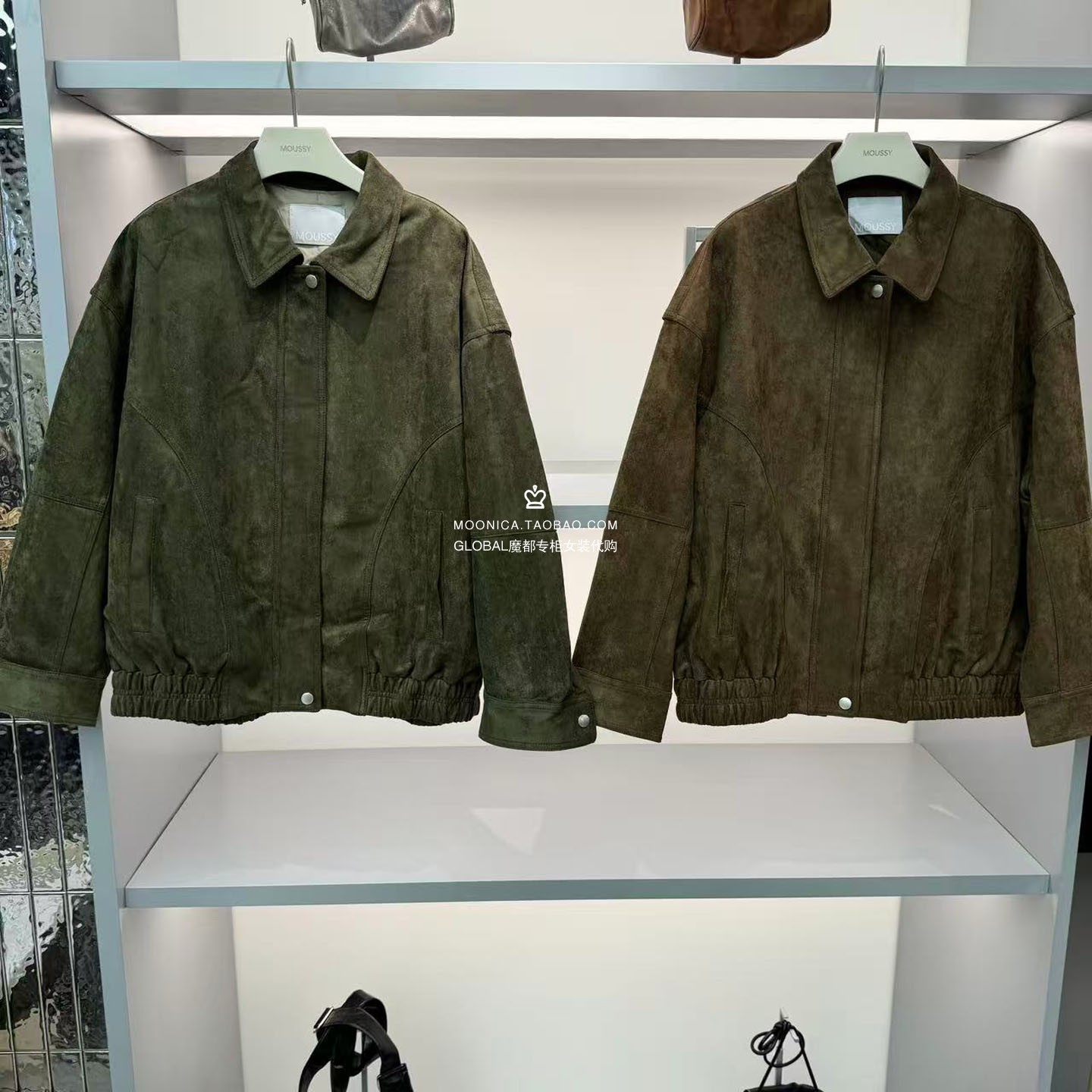 特价MOUSSY26秋冬翻领短外套女图片