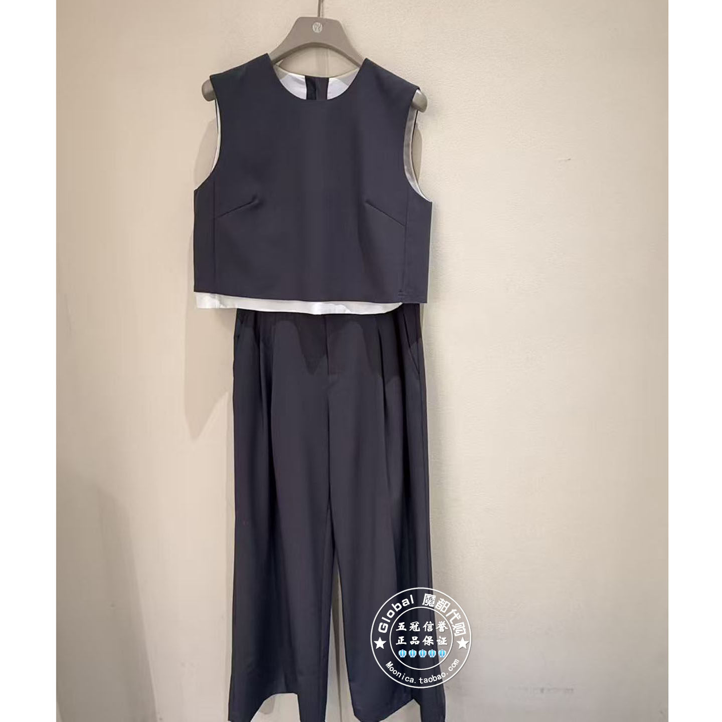 NUTS国内代购 2026夏 纯色圆领气质百搭时尚套装7221406A1