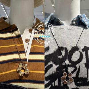 010HA656 MOUSSY国内代购 金属项链饰品女 花朵百搭款 6081 24秋冬