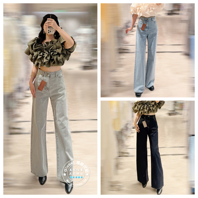 SNIDEL 国内代购 26春 时尚高腰宽松直筒牛仔阔腿裤 SWFP261223