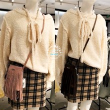 MOUSSY国内代购 25秋冬 鹿皮流苏单肩斜跨包包女 028IAA56-1009