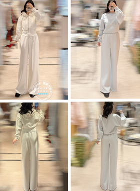 SNIDEL 国内代购 26早春 纯色百搭松紧腰系带直筒卫裤 SWCP261325