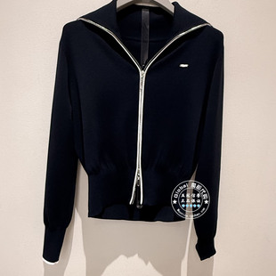 NUTS女装国内代购 2025冬 纯色翻领简约修身针织开衫6340509A1