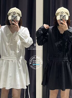 MOUSSY宫廷风长款衬衫连衣裙子