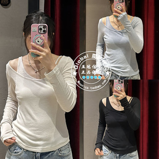 修身 25春夏 MOUSSY国内代购 2651 女 028ISA80 针织打底T恤衫 特价