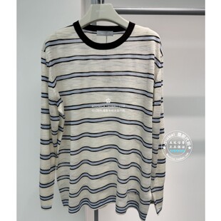 特价 MOUSSY国内代购 26夏 条纹休闲长袖针织T恤衫028JSC90-1090