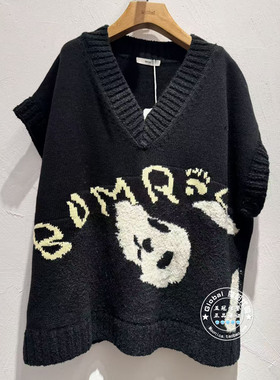 INITIAL国内代购 26春 V领卡通绣花针织背心26STVFMCXX110不退换