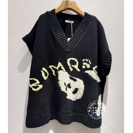 INITIAL国内代购 26春 V领卡通绣花针织背心26STVFMCXX110不退换