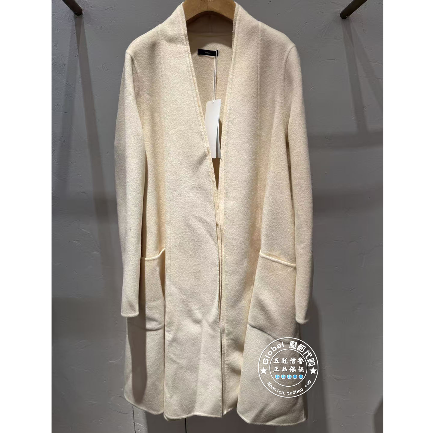 INITIAL国内代购 25冬 V领羊毛混纺毛呢大衣25WCOFMCVV925不退换