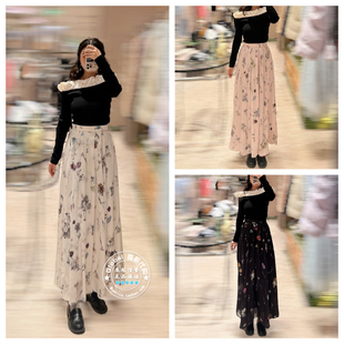SNIDEL 国内代购 26春 优雅碎花压褶裙摆半身裙 SWFS261085