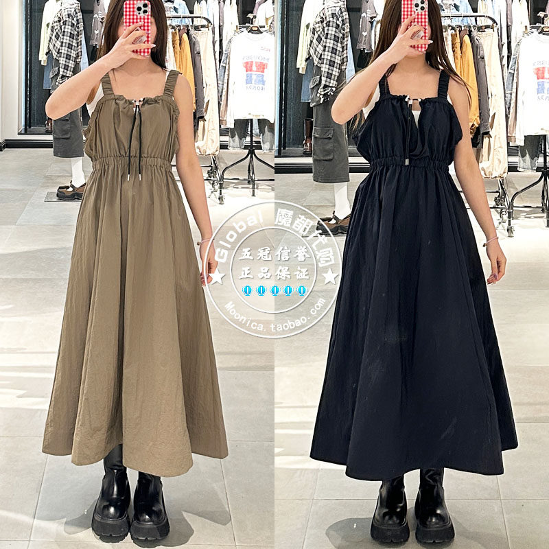 MOUSSY2025春无袖V领连衣裙
