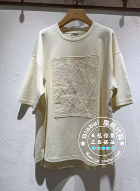 INITIAL国内代购 25夏 女圆领刺绣百搭T恤25UTTFMCVV811换