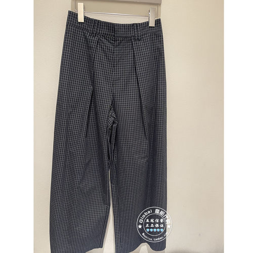 NUTS国内代购 2026春 格纹高腰阔腿简约百搭休闲裤7130712A1