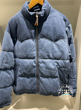 正品levis李维斯 25秋冬 男士百搭立领拼色牛仔羽绒服 004Z9-0001