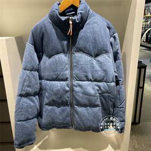 正品levis李维斯 25秋冬 男士百搭立领拼色牛仔羽绒服 004Z9-0001