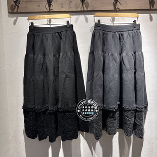 INITIAL国内代购 25冬 女高腰蕾丝时尚半身裙25WKTFLMXX179不退换