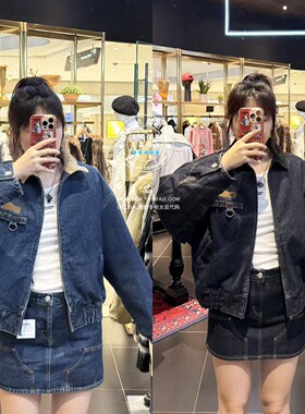 MOUSSY国内代购 25冬 丹宁联名牛仔棉衣服外套夹克 010IAF01-7801