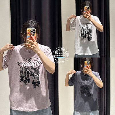 MOUSSY26春夏涂鸦复古短袖T恤衫