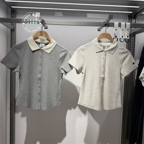 CHAMPION冠军国内代购 26夏 撞色短袖POLO衫T恤女 U6BPOSW310