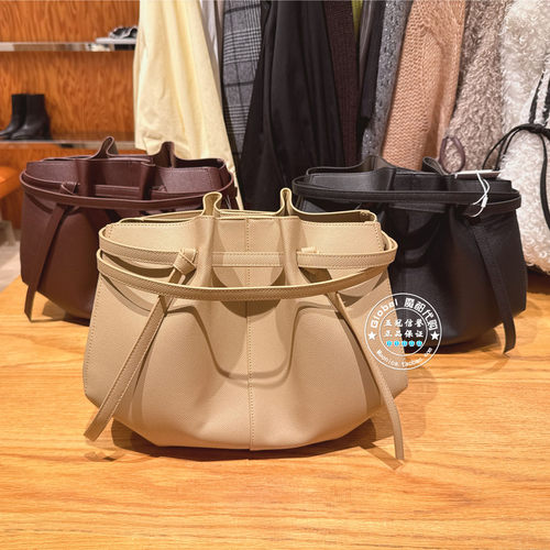 FRAY I.D国内代购 25冬 日系时尚褶皱抽绳单肩手提包FWGB255305