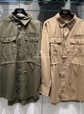 特价 MOUSSY国内代购 26春夏 日系休闲长袖衬衫上衣028ISB30-1007
