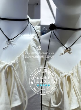 SLY日系蝴蝶结项链饰品女