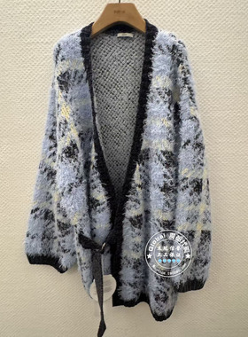 INITIAL国内代购 25冬女V领流苏系带针织外套25WYTFMCXX110不退换