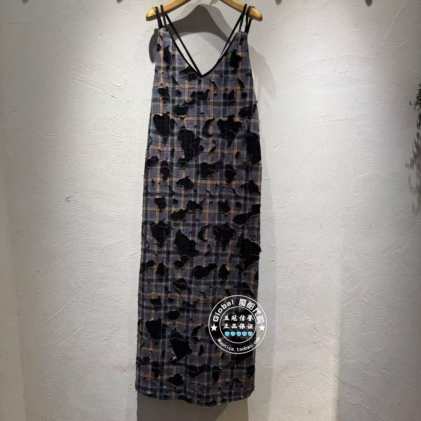 INITIAL国内代购 25秋 女格纹时尚吊带连衣裙25FDNFPCXX083不退换